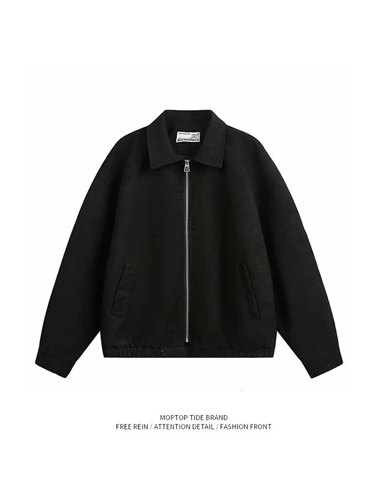 

ex ort Американская джинсовая одежда в стиле ретро Jaet Cleanfit Design Верхняя одежда для пар Ветрозащитный полиэстер Молодежный завод Весна Осень