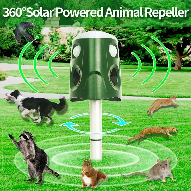 

Outdoor Waterproof Ultrasonic Mouse Repeller Siren AntiMouse Voice Solar Waterproof Speaker for Yard Garden