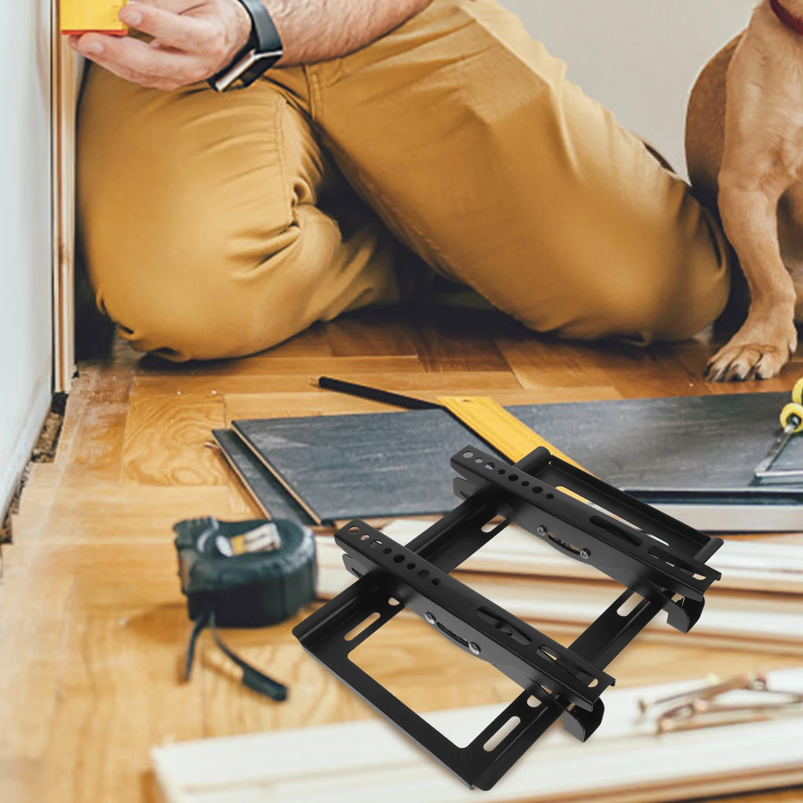 

1 set 1 Set Mounts Wall Mount Bracket Wall Mount Bracket 17-43 Inch Adjustable Tilt Sturdy Iron Space-Saving 25Kg Capacity