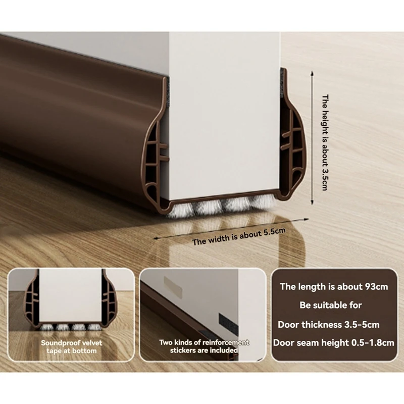 ตัวกั้นประตูสําหรับซีลด้านล่างฝุ่นและฉนวนกันเสียง Weather Stripping Draft Guard Insulator Sealing Strip