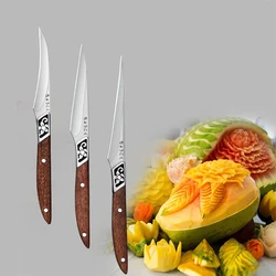 New food carving knife Stainless steel chef carving full set of professional fruit platter radish carving knife set
