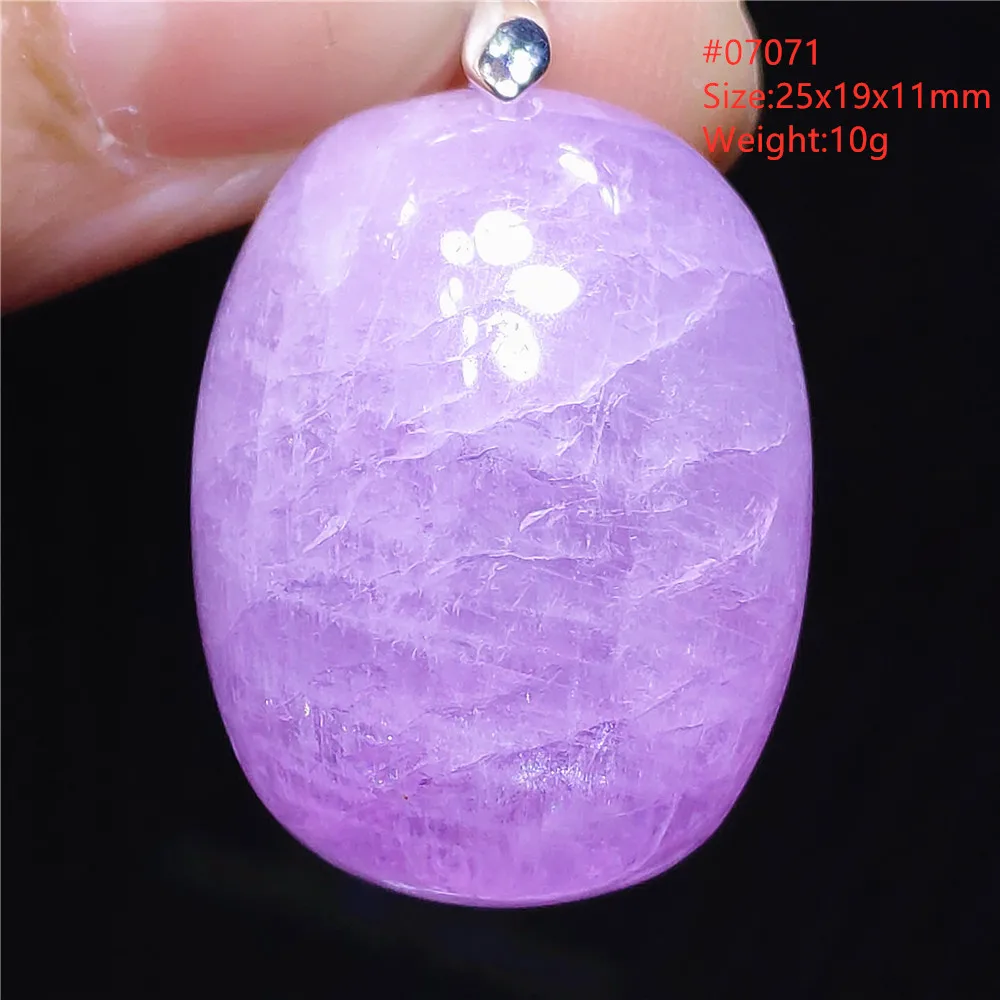 

Natural Purple Kunzite Pendant Jewelry Purple Kunzite Oval Women Necklace Fashion Beads Men Cat Eye Rare AAAAAA