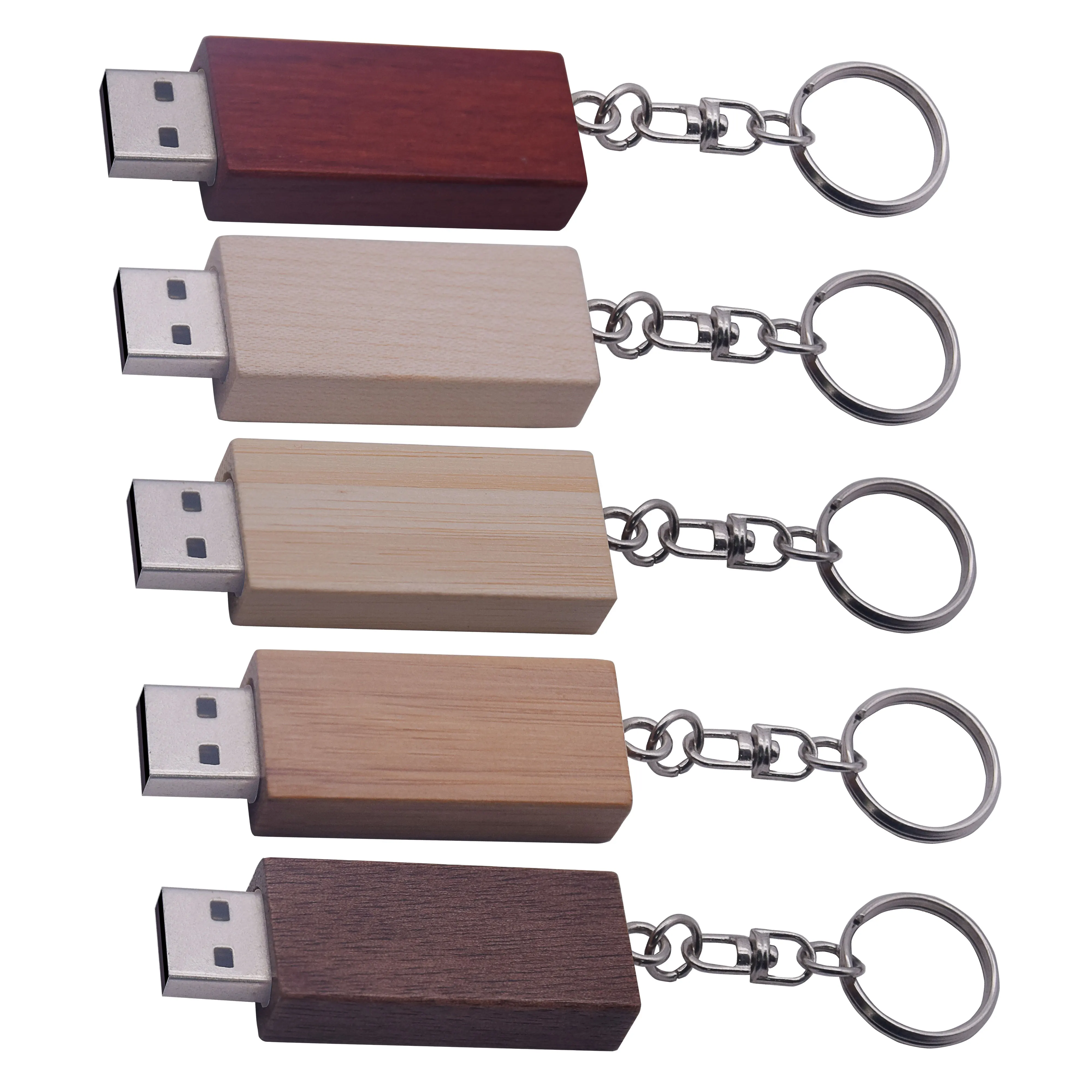 

Waterproof wooden USB Flash Drive Pen Drive 4GB 8GB 16GB Usb Sticks 32GB 64GB 128gb Pendrive usb 2.0 Flash Drive with key Chain