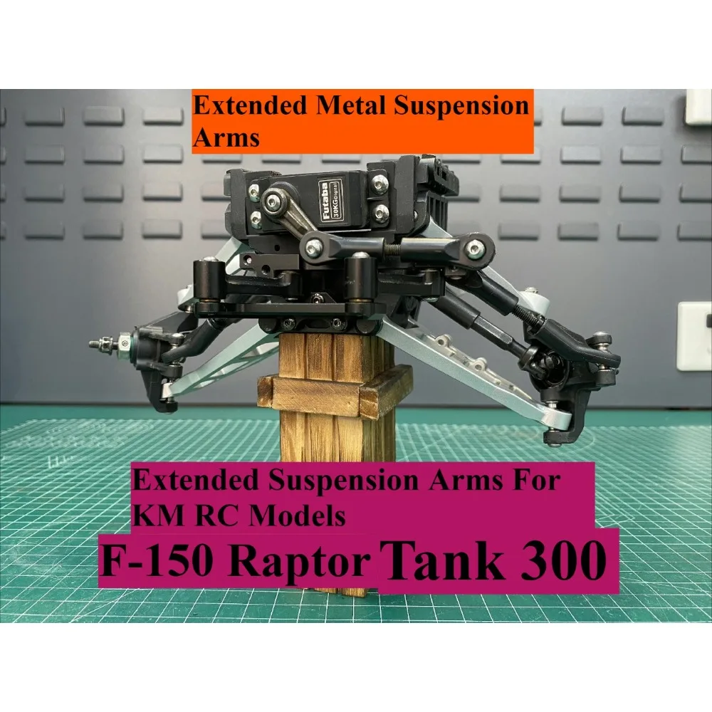 RC Offroad DIY Mod Parts Extended Front Suspension Control Arm Customized For KM 1/8 Crawler Independent Suspension Component