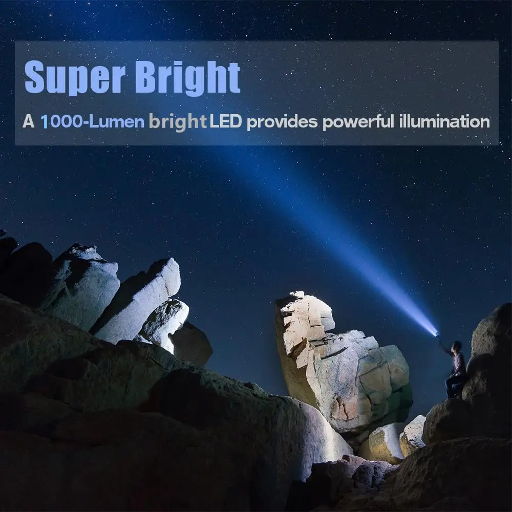 Faro LED Ricaricabile Super Luminoso da 100.000 Lumen con Luce Diffusa e Treppiede per Campeggio