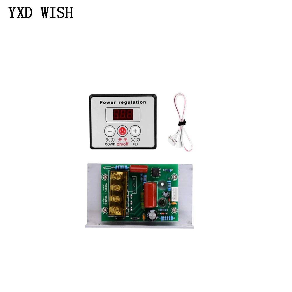 SCR Voltage Regulator AC 220V 6000W Electric Motor Speed Controller Dimming Dimmer Thermostat With On/Off Switch