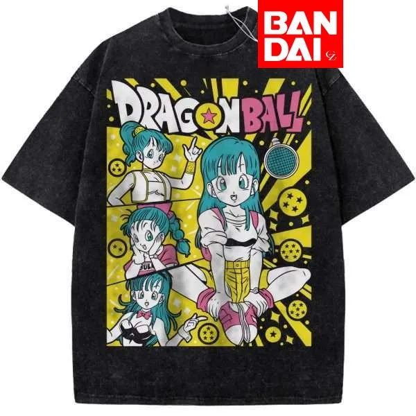 

Dragon Ball Z Kid Buu Pure Evil Acid Wash Oversized Black TShirt 2026 Summer Anime Streetwear Graphic Tee