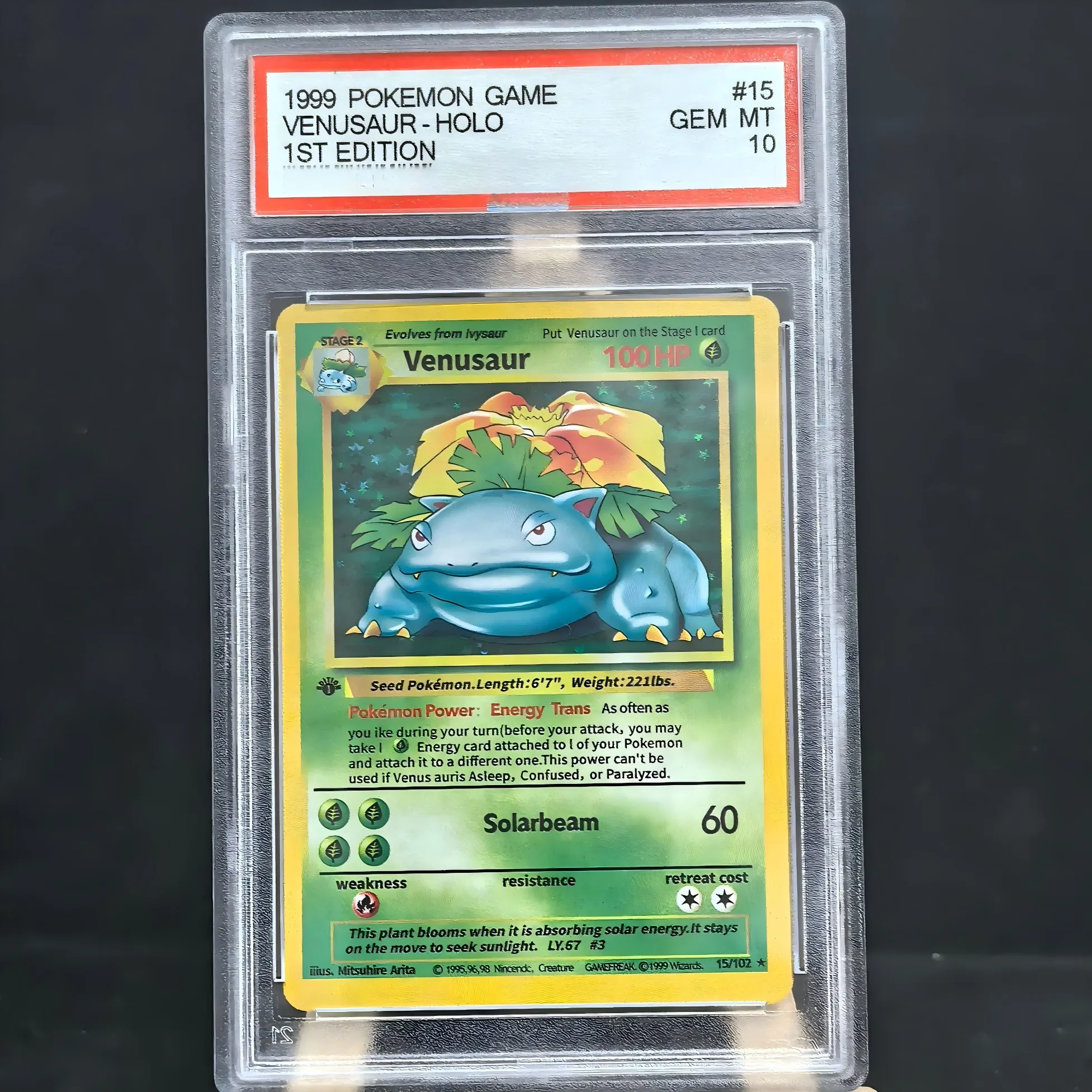 

Proxy DIY 1999 POKEMON GAME VENUSAUR-HOLO 1ST EDITION 15 GEM MT 10 Rating Card 10 Card Labels Gift Cards Toys