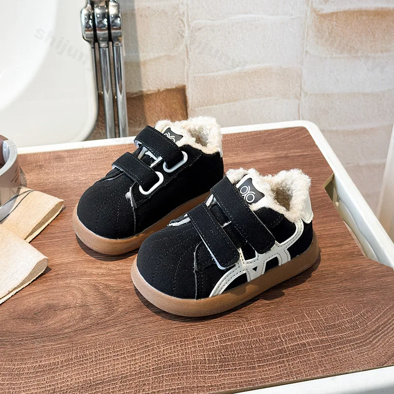 خريف شتاء الأطفال أحذية قطنية غير رسمية 2025 جديد بنين بنات أحذية رياضية ريترو أطفال طفل عدم الانزلاق أحذية رياضية مريحة