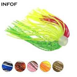 8pcs Soft Silicone Bait 80-strands Silicone Skirts Elastic Umbrella Sensation Skirts Jigging Lure Sea Fishing Accessories