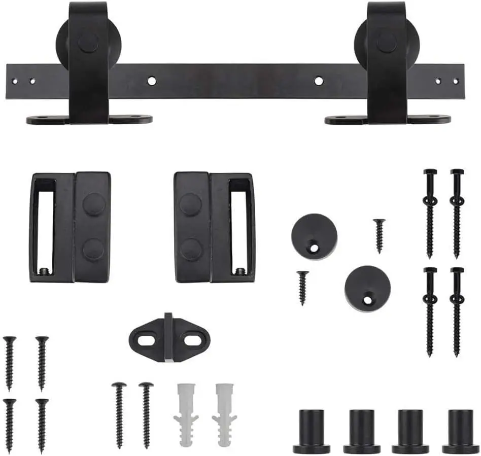 Sliding Door Hardware Kit 150-500Cm Heavy Duty Sliding Barn Door Hardware Kit, Sliding Door Hanging Slide Rail Mute Track