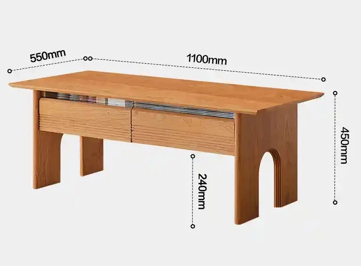 

Living room, family, coffee table, dining room, balcony, high-quality cherry wood, Triumph coffee table, solid wood