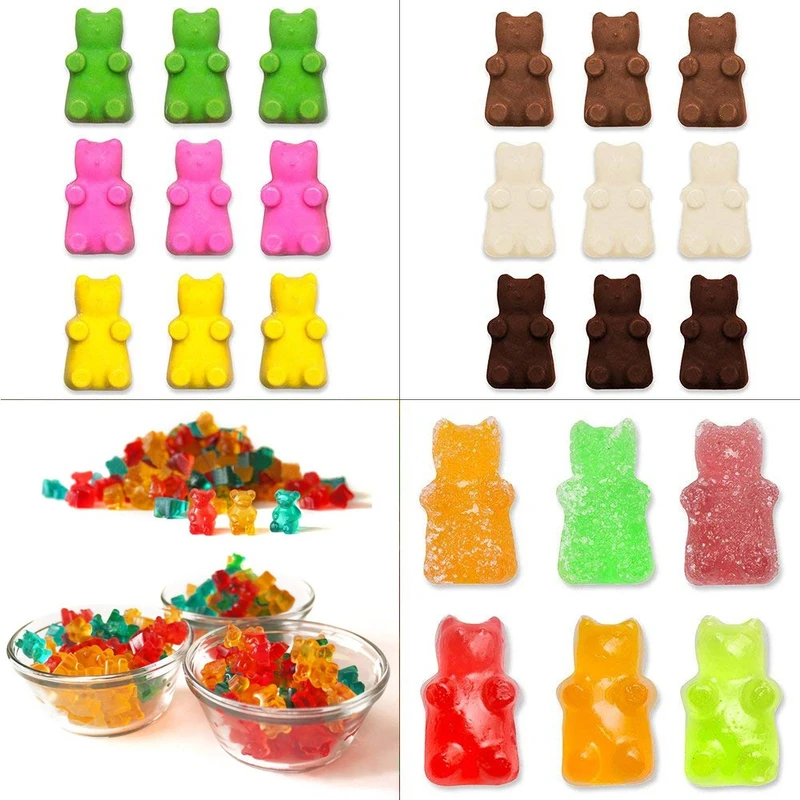 Jelly Bear Cake Candy Trays Silicone Forms Silicone Mold Gummy Bear Shape Bear Mould Rubber Chocolate Maker