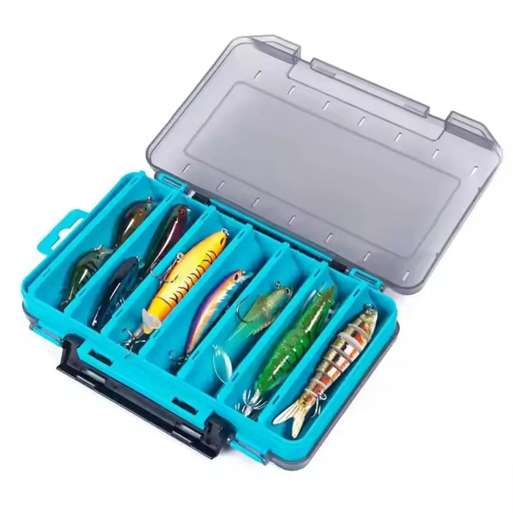 Double Sided Road Sub Box Fishing Gear Portable Accessory Storage Box Fishing Bait Box Hard Bait Pencil Squid Fake Bait Box