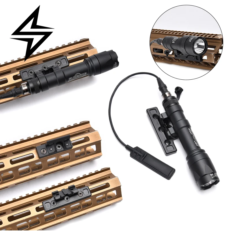 

M300 M600 Flashlight Mlok Mount M300A Mini Airsoft Light M600C Scoutlight SF Outdoor Hunting LED Torch Keymod Rail Fit