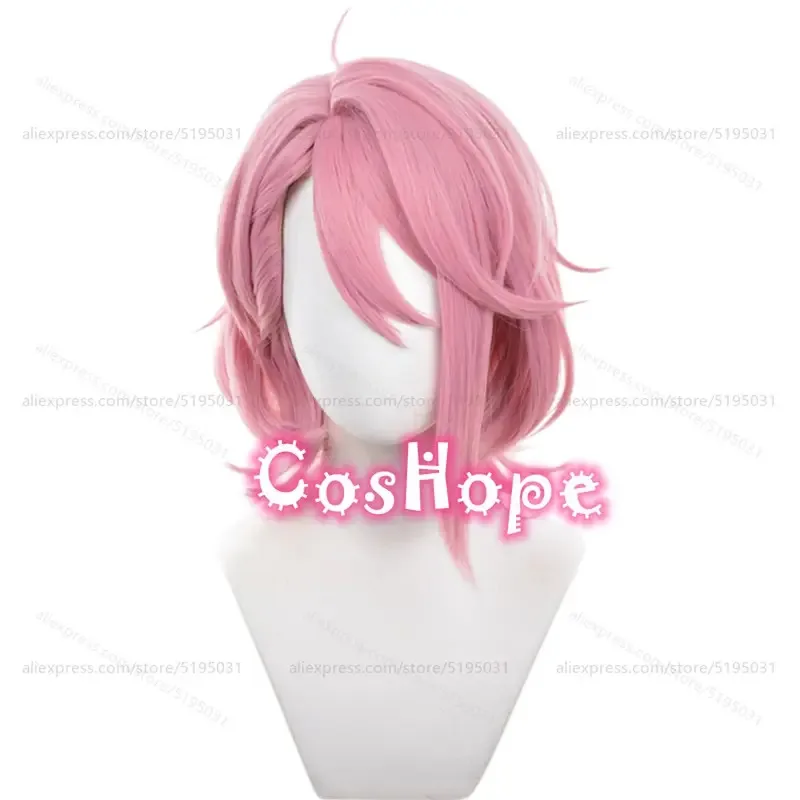 

Shiratori Aira 37cm Short Pink Wig Anime Cosplay Heat Resistant Synthetic Wigs Halloween