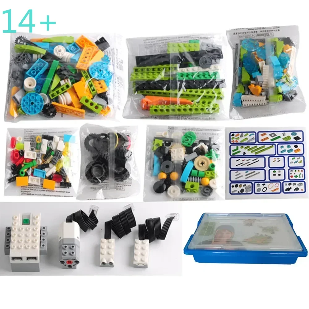 The latest enlightenment belt storage box W2 programming mechanical set teaching toys suitable for festivals and Christmas gifts