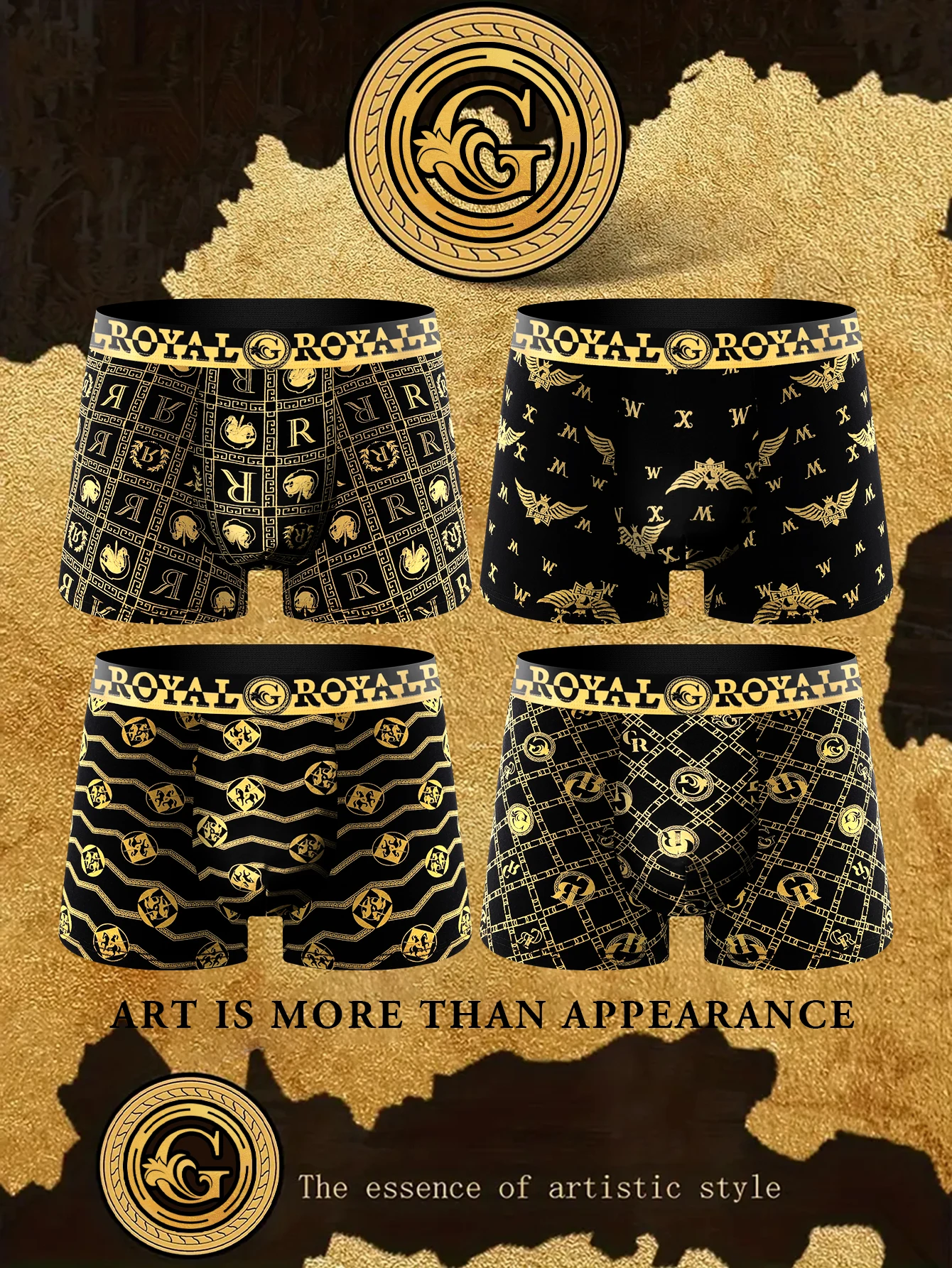 4 pezzi intimo da uomo classico alla moda boxer da uomo alla moda pantaloncini sportivi casual mutandine di alta qualità pantaloncini da uomo di fascia alta