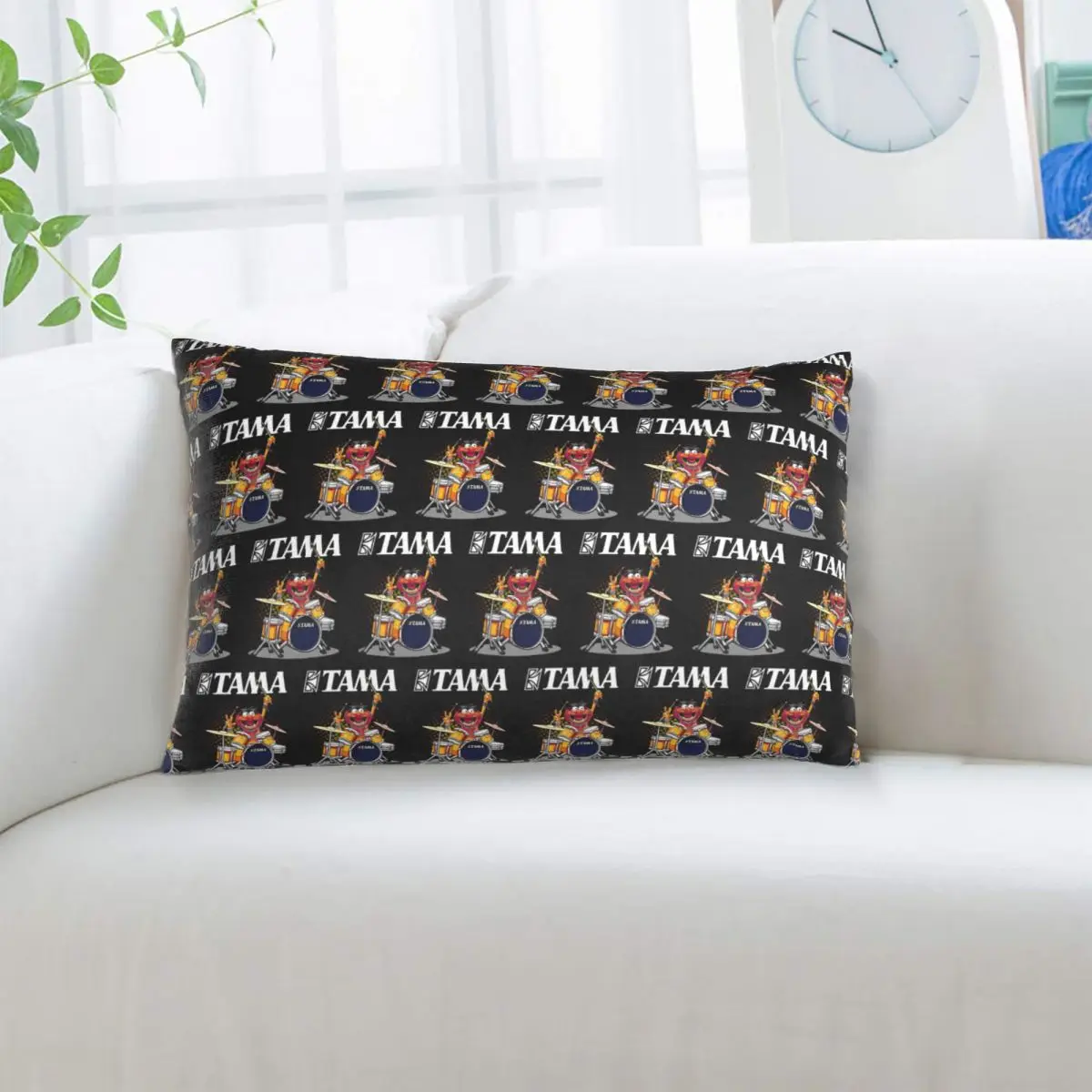 ANIMAL DRUMMER TAMA DRUMS Rectangle Pillowcase Cushion Cover Decorative Bedroom Bed Home Comfort Throw Pillow