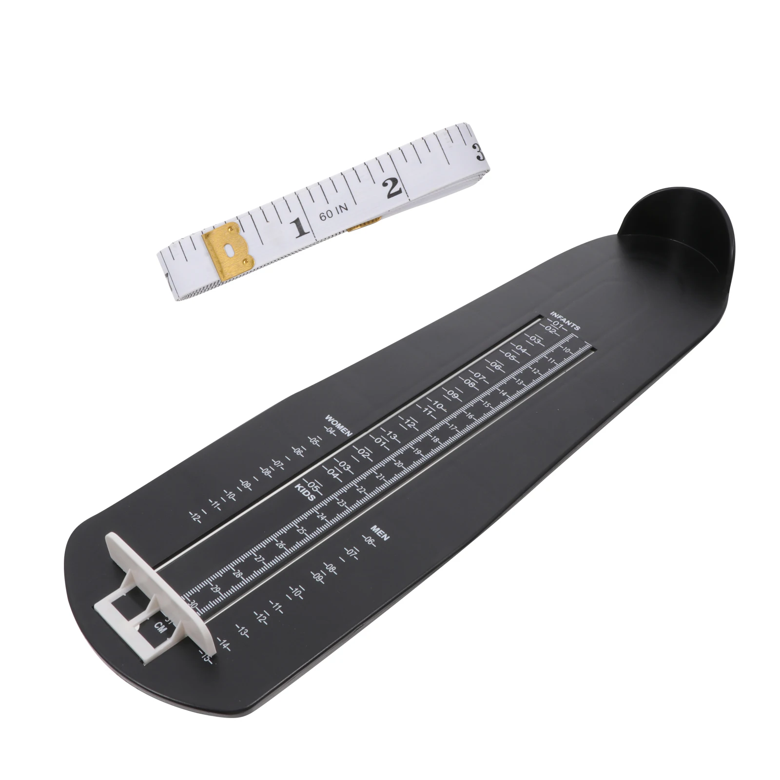 

2pcs Foot Size Measurement Tool Lightweight Portable Home Dorm Store Use Foot Gauge Measuring Device Shoes Sizer Height