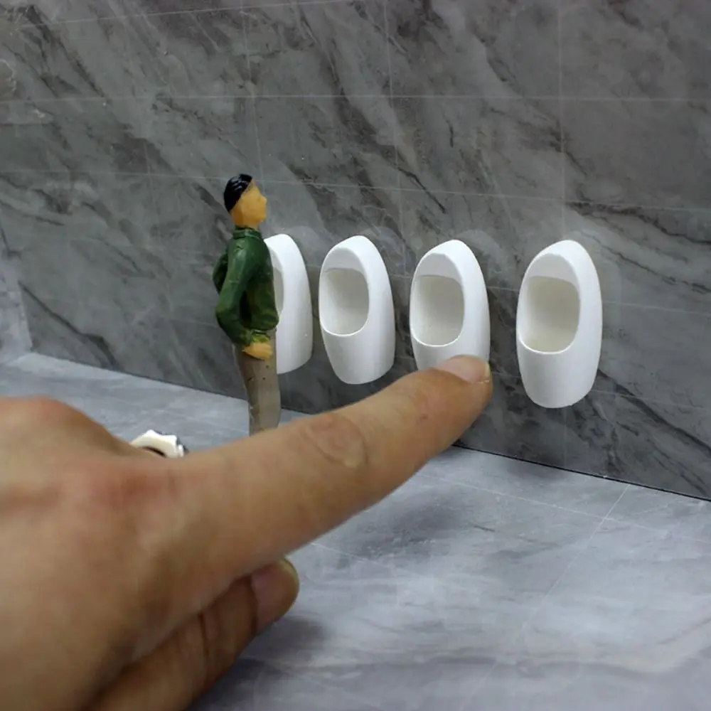 

New 1:12 Dollhouse Miniature Urinal Mini White White Toilet Furniture Accessories Gift Vintage Bathroom Modeling