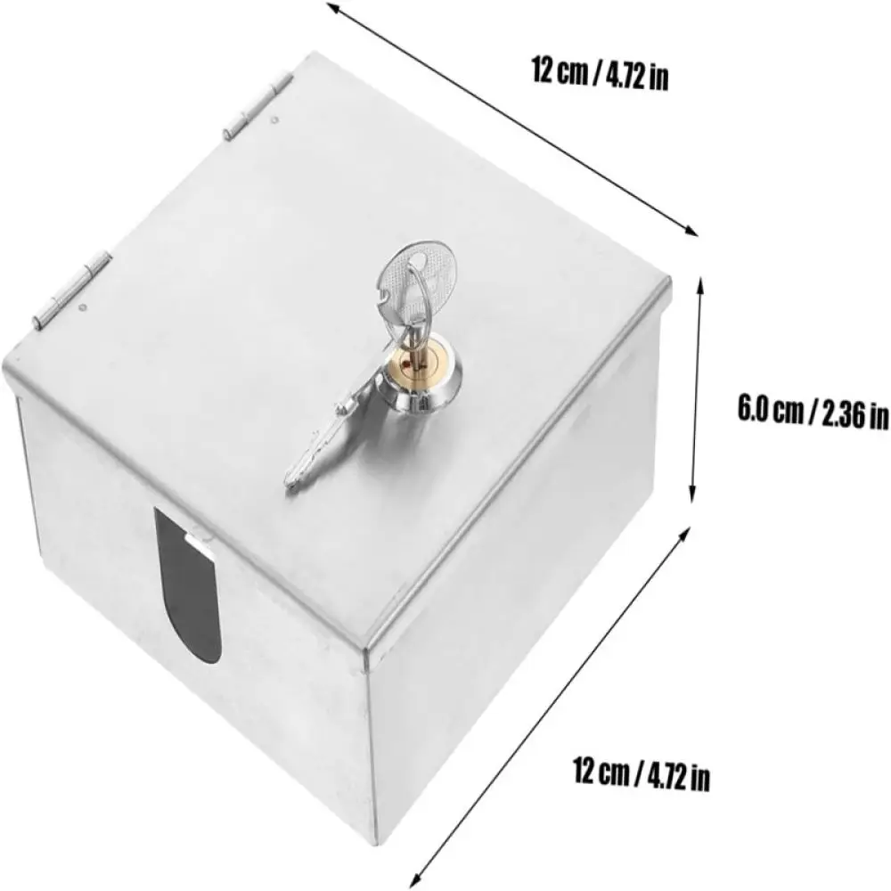 Heavy Duty Stainless Steel Security Box For Outdoor Charging Stations Waterproof Outlet Protection With Keyless Lock