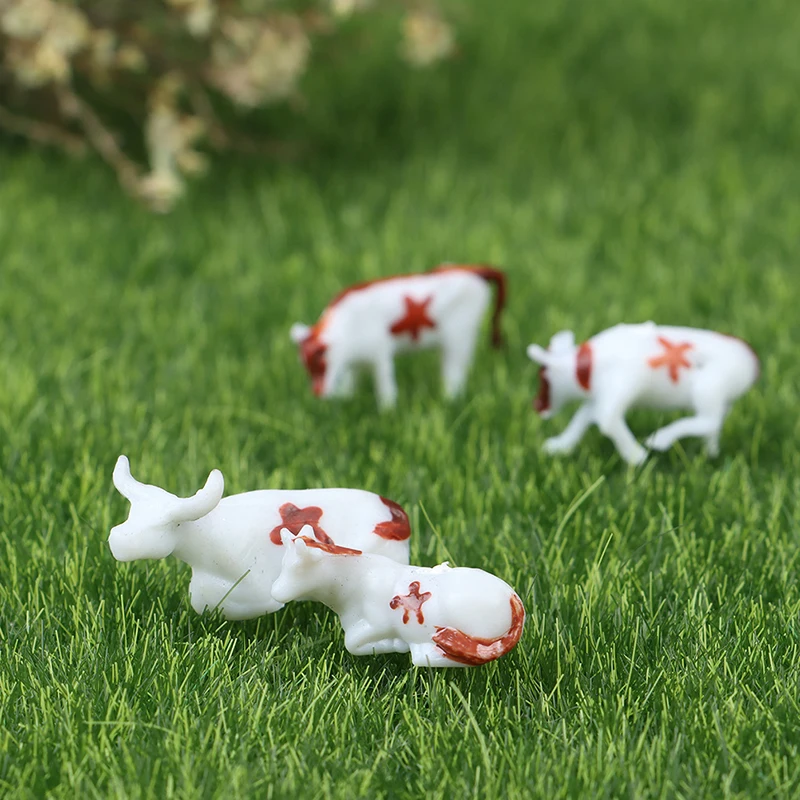 Brinquedos educativos 10 pçs escala 1:87 diy colorido modelo de vaca trem layout modelo brinquedos de construção atacado crianças