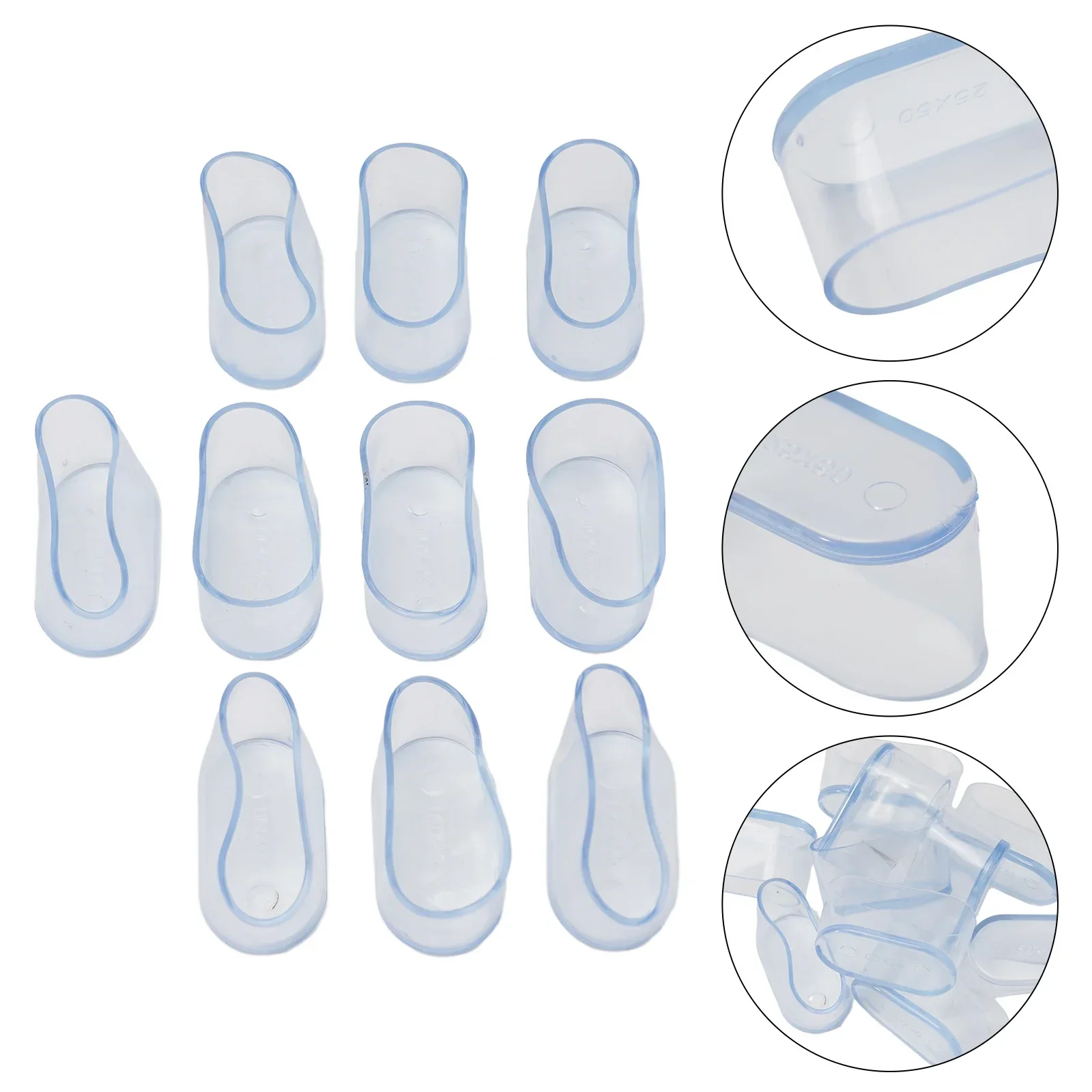 10pcs Chair Leg Cap Rubber Oval Covers Furniture Table Feet Floor Protectors For Chair Desk Office Table Leg Cover