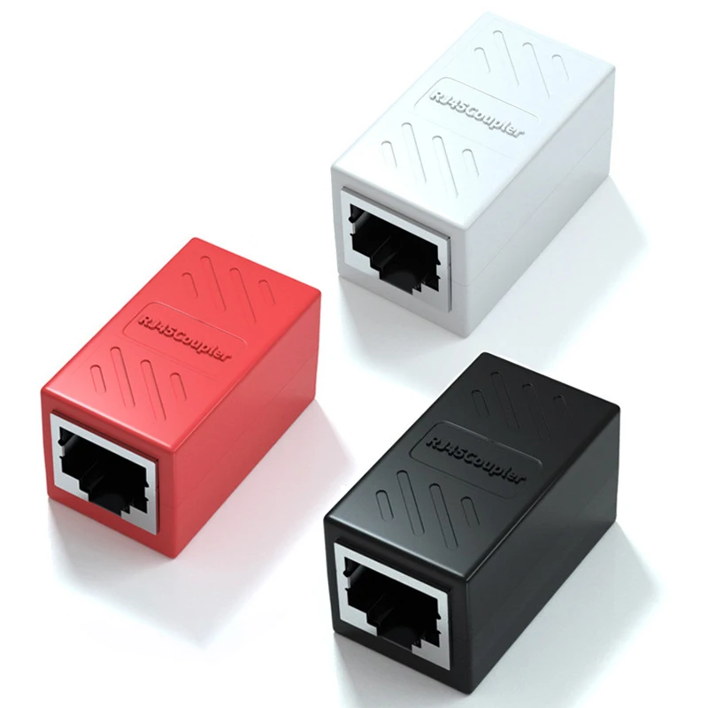 1/2/5pc RJ45 Connector Cat7/6 Ethernet Adapter Gigabit Interface Network Extender Convertor For Extension Cable Female to Female