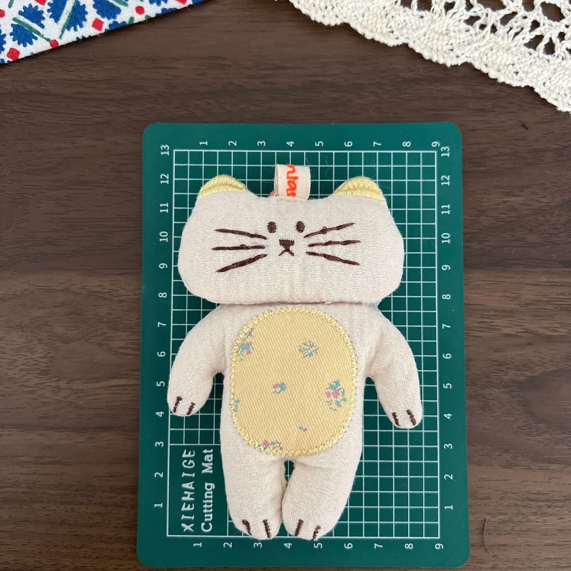 DIY Brooch Pin Cat Rabbit Plush Cotton Filled Material for Kids Scarf Bag Hair Clip Decoration Lightweight Multicolor