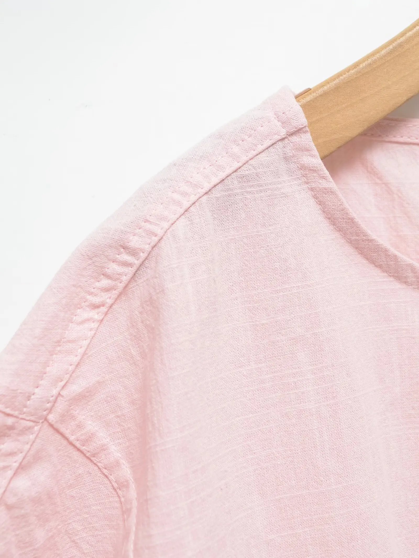 Nlzgmsj 2026 Sommer Damen Freizeit-Set in Pink mit O-Ausschnitt und Fledermausärmeln, modische gesmokte Taille, weite Haremshose, Alltags-Outfit – Detail 3
