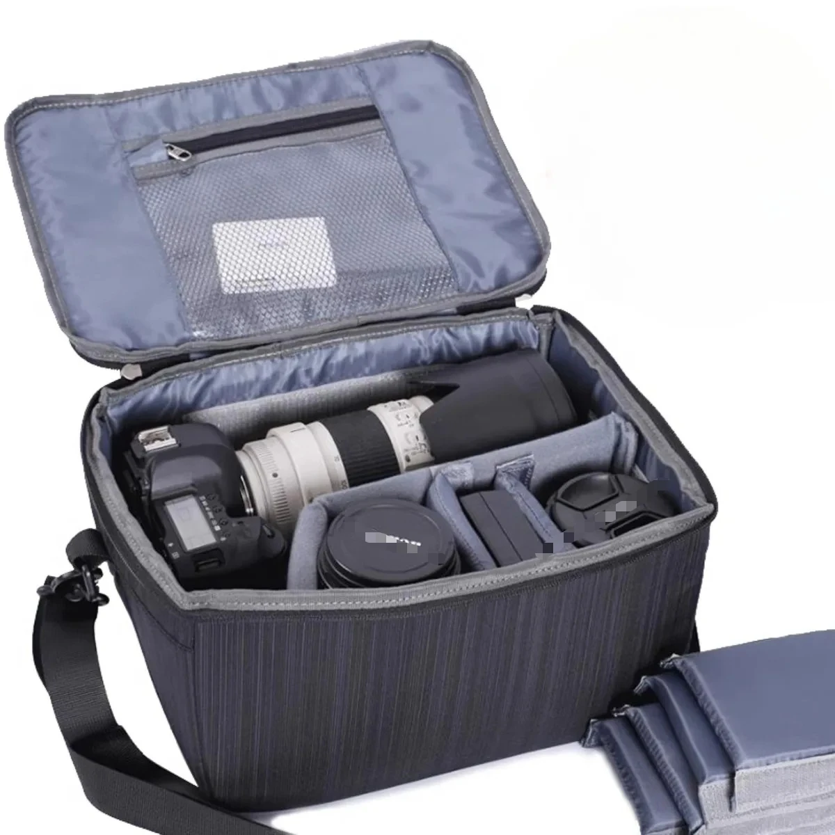 

Waterproof Protect Camera Shoulder Bag Insert Partition Dividers Case Fit 1 DSLR 5 Lens Canon Nikon Sony Pentax DSLR
