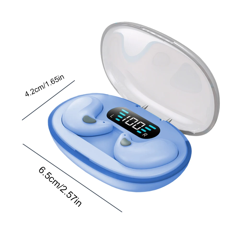 Auriculares X55 para dormir, miniauriculares inalámbricos compatibles con Bluetooth 5,3, auriculares estéreo con micrófono, llamada HD, auriculares deportivos impermeables