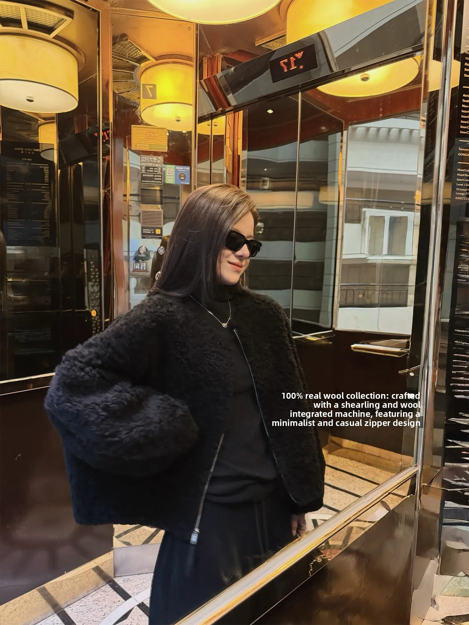 

Mat Wind Sister 00, шерстяная молния, круглая меховая кожа, женское длинное пальто Jaet Thiened, све, женское пальто