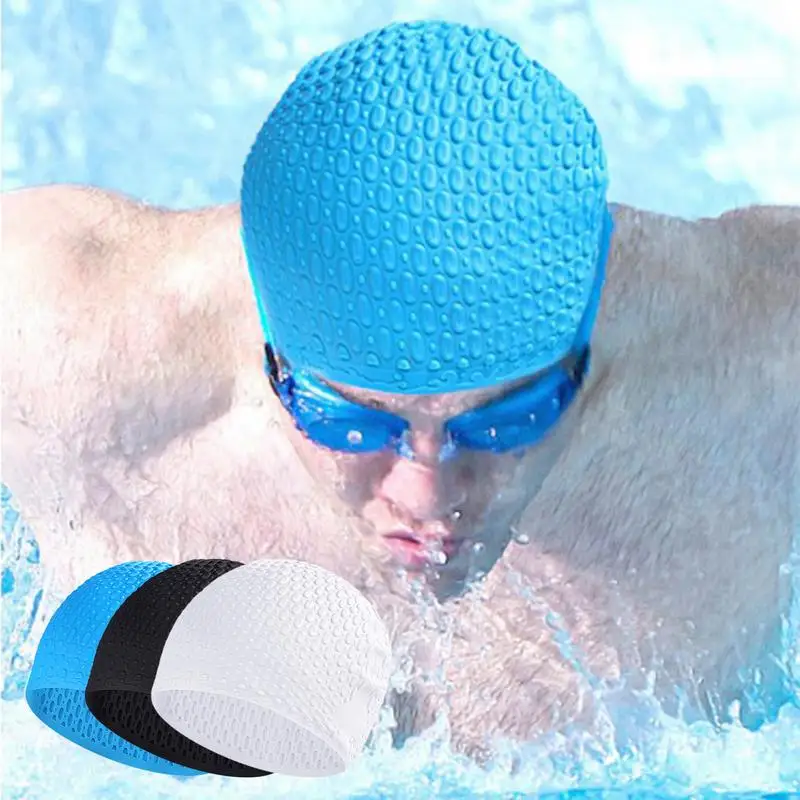 Grand chapeau de natation en silicone, imperméable, confortable, pour adultes