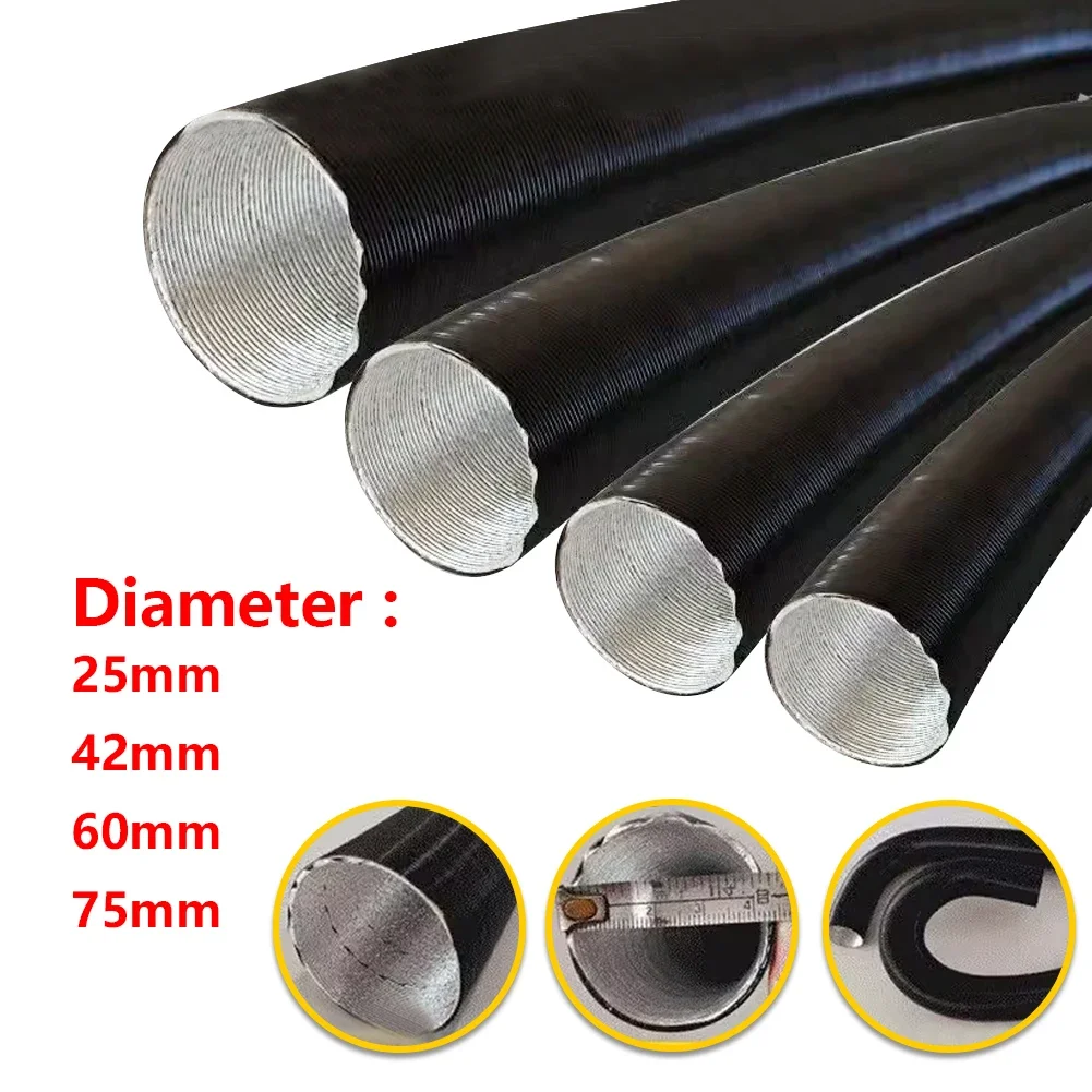 25mm 42mm 60mm 75mm Diameter 100-500cm Length Air Diesel Parking Heater Duct Pipe Tube Hose For Webasto Eberspacher Extendable