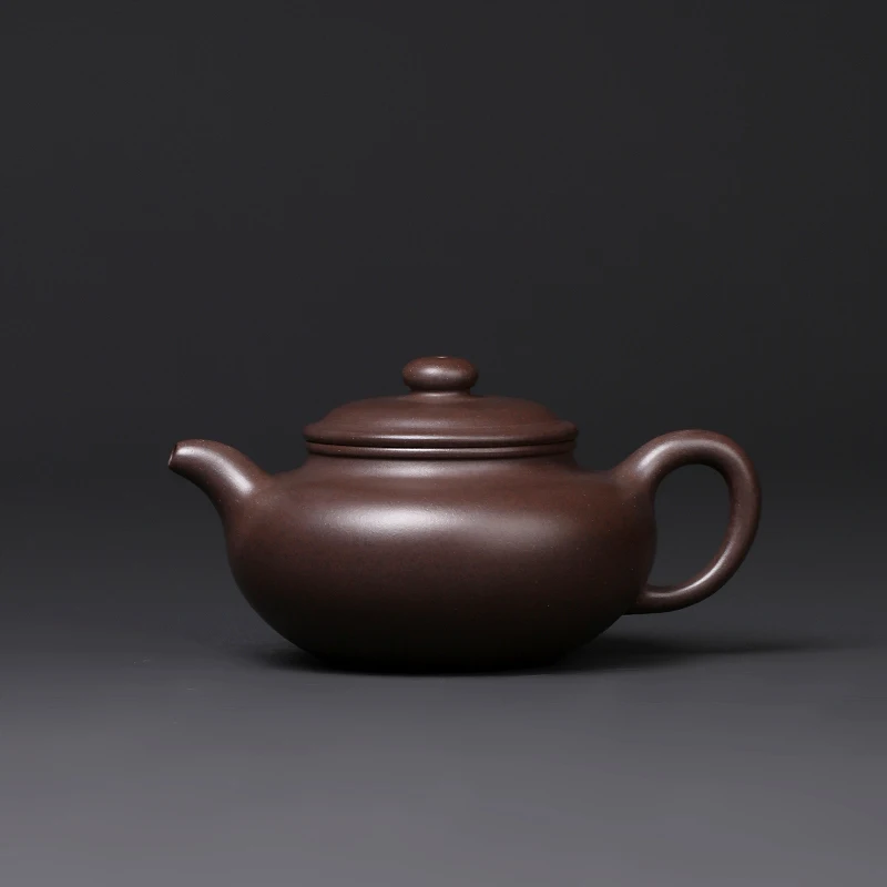 [Jingzhou Kiln] Collected Yi Purple Clay Teapot, Mud Jingzhou Antique Handmade By Yuan Junquan