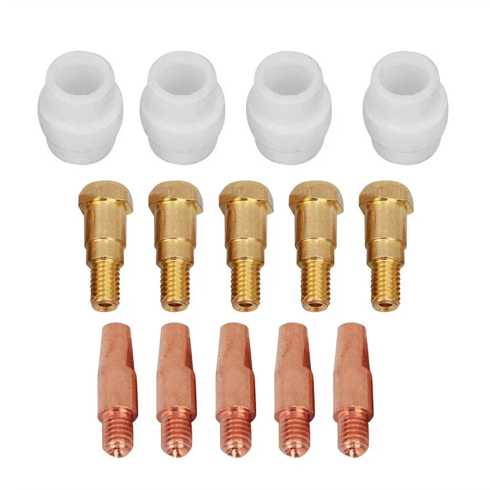 1set Contact Tip Gas Diffuser Tip Holder Contact Tip Gas Diffuser For 24KD MIG Welding Torch Tools Accessories