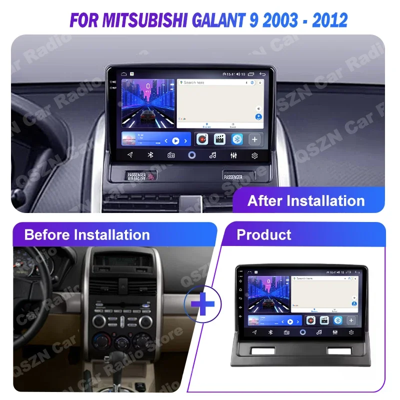 For Mitsubishi Galant 2003 - 2012 Car Radio Android Automotive Multimedia Player GPS Navigation Carplay Touch Screen Auto Stereo