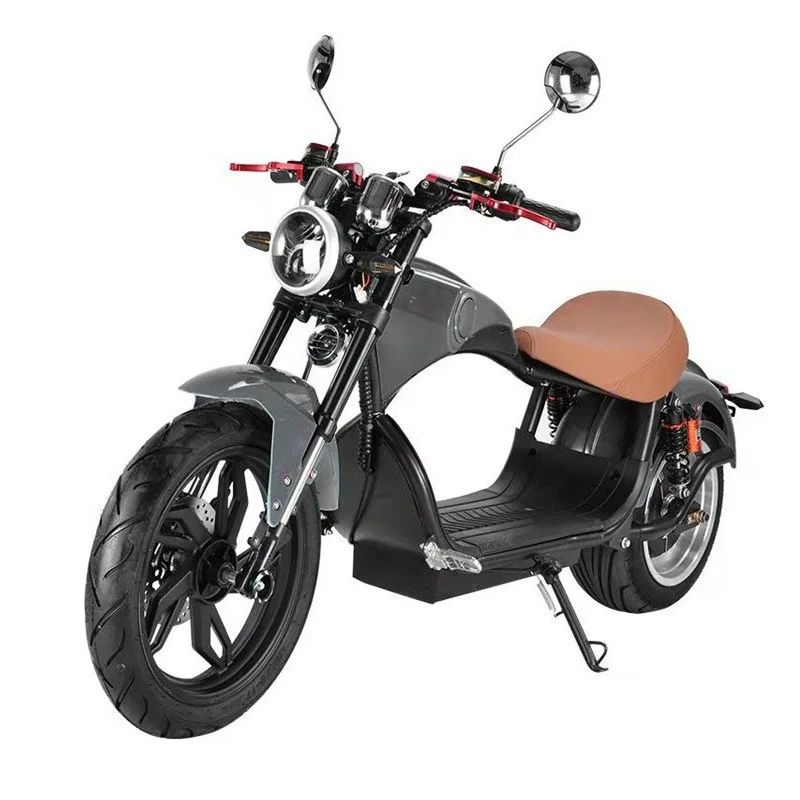 Lithium Battery 60V 12AH Riding 35-55km/h Adult Front And Rear Oil Brake Disc Brake Bobber Chopper Electric City Coco Scooter