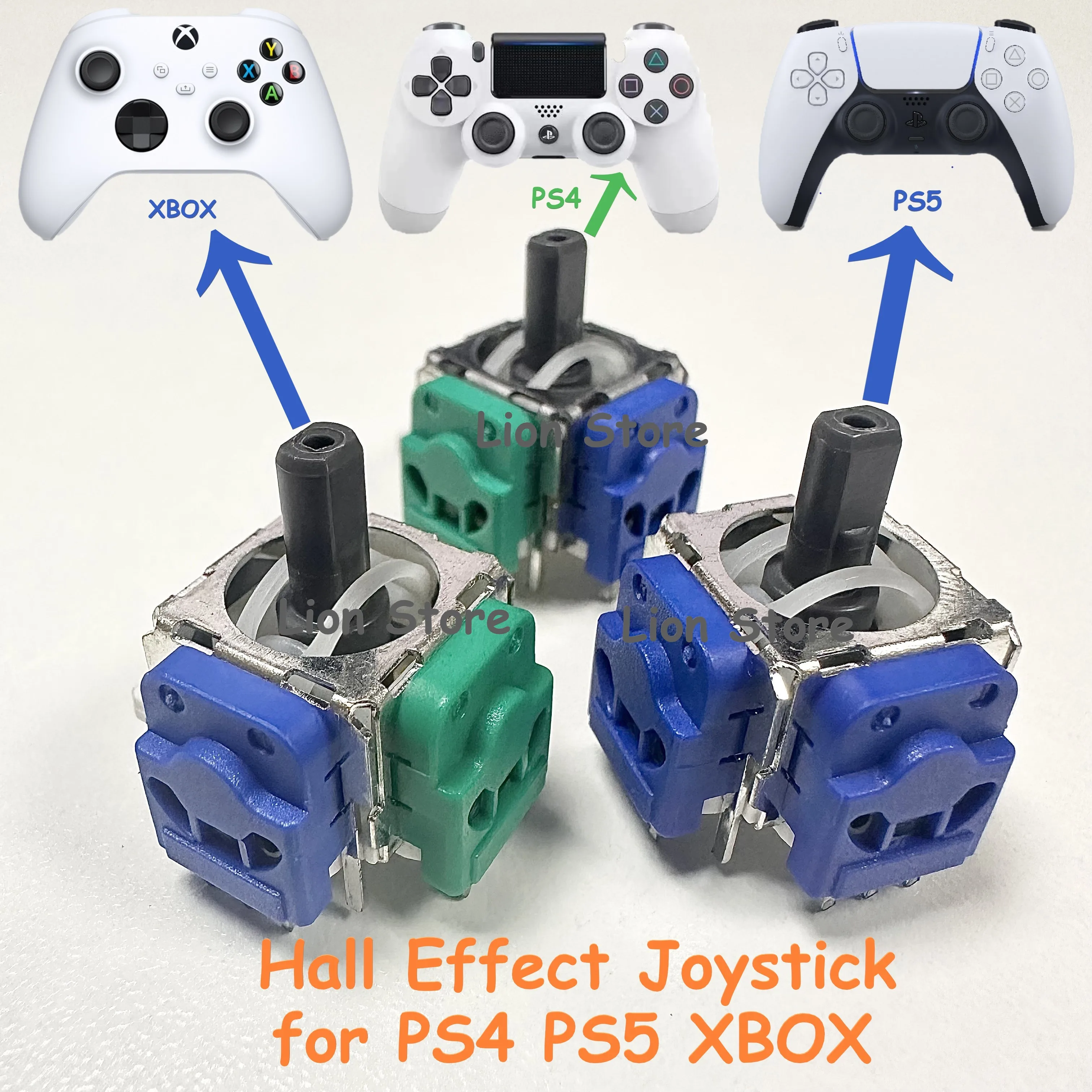 Gamepad PS5 Joystick modifikasi dan perbaikan, Gamepad efek Hall anti-drift pemasangan mudah dengan sirkuit terintegrasi untuk XBOX PS4