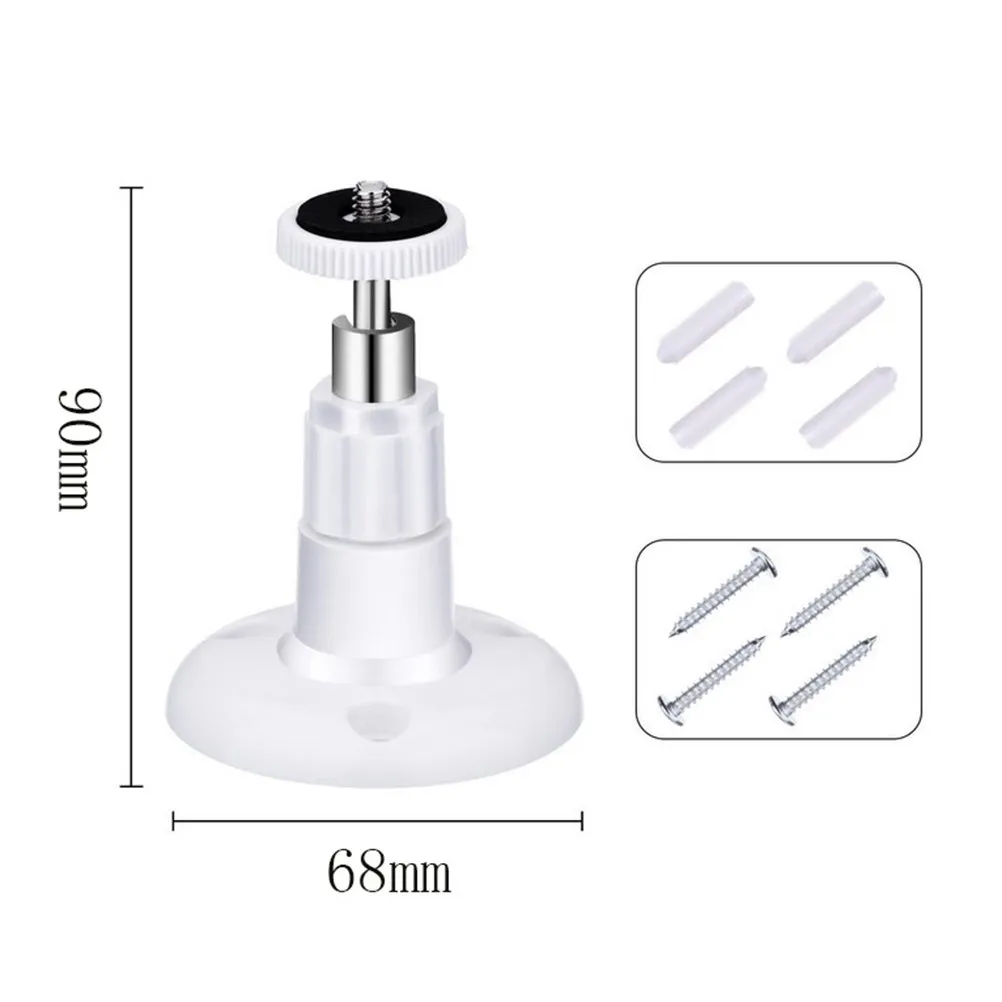 3Pcs Robust Camera Wall Mount Bracket for Security Easy Setup Wide Angle Adjustment Home Garden Monitor