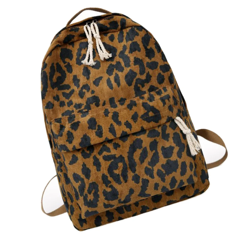 1 قطعة حقيبة ظهر الطالب ليوبارد الموضة سعة كبيرة مدرسة السفر في الهواء الطلق حقيبة مريحة دائم ليوبارد على ظهره #4