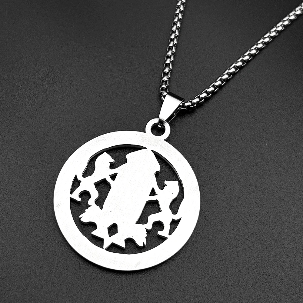 Hebrew Ark of the Covenant Lions of Judah Pendant Necklace for Women Men Stainless Steel Jewish Star of David Chain Jewelry