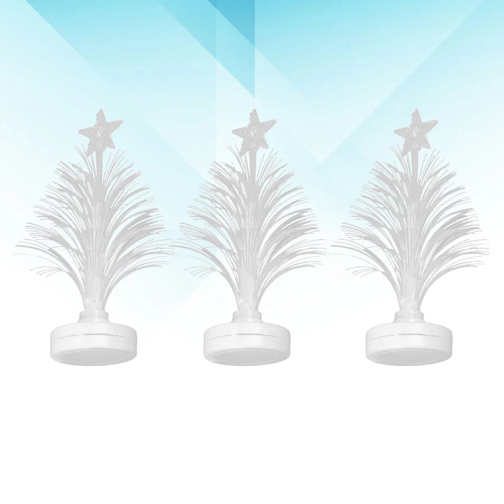 

3Pcs LED Fiber Optic Christmas Tree Mini Colorful Light Romantic Party Home Decoration Fiber Optic Light