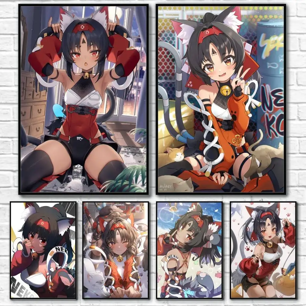 

Nekomiya Mana Zenless Zone Poster Home Living Bed Room Bar Hallway Sticky Wall Art Printing Waterproof Aesthetic Decor