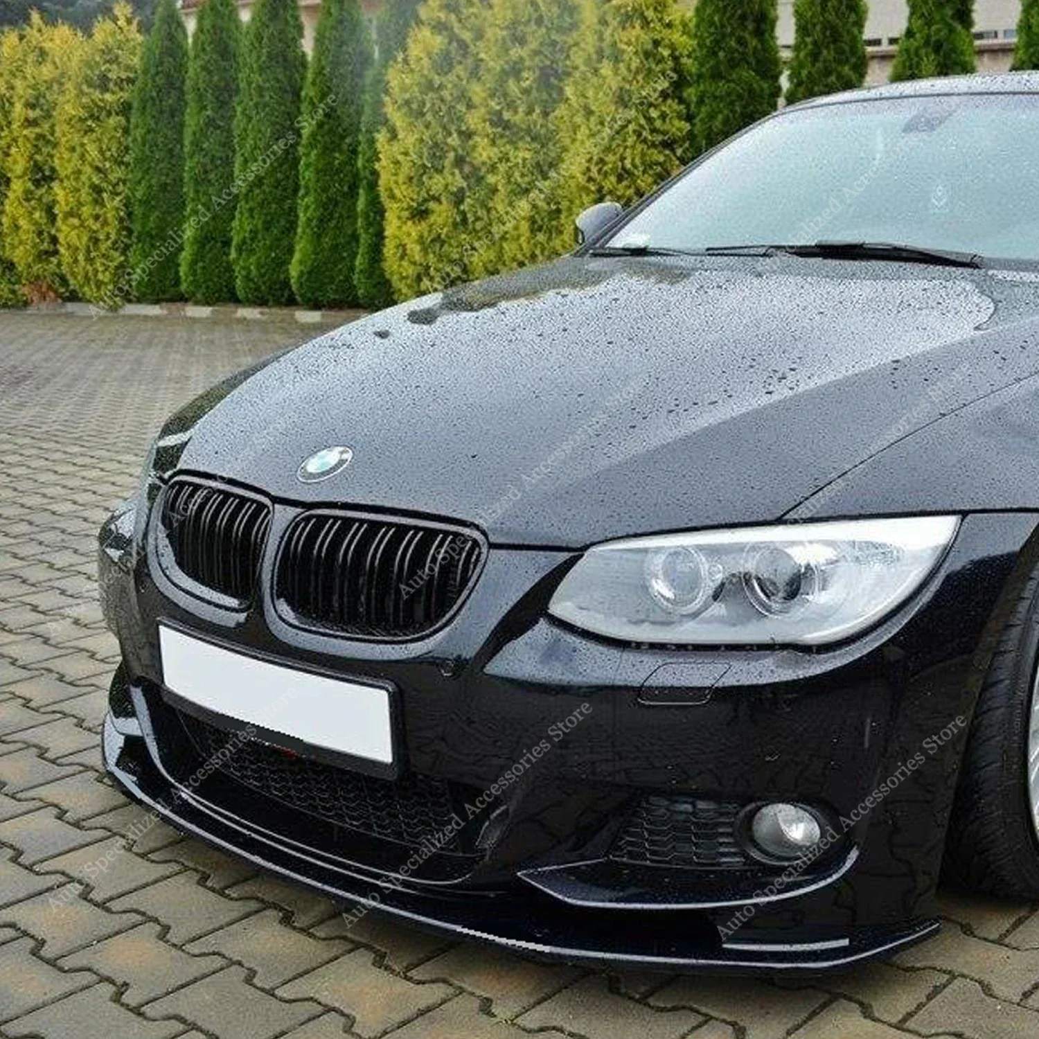 M Performance Style Front Bumper Splitter Lip FogLamp Grille Trim For BMW E92 E93 320d 325d 330i 330d 335i M Sport 2006-2013