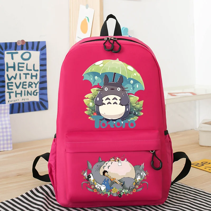 

2026 Totoro Students Backpacks Cartoon Anime Pattern Printed Backpack Unisex Back To School Large Capacity Schoolbag Party Gifts
