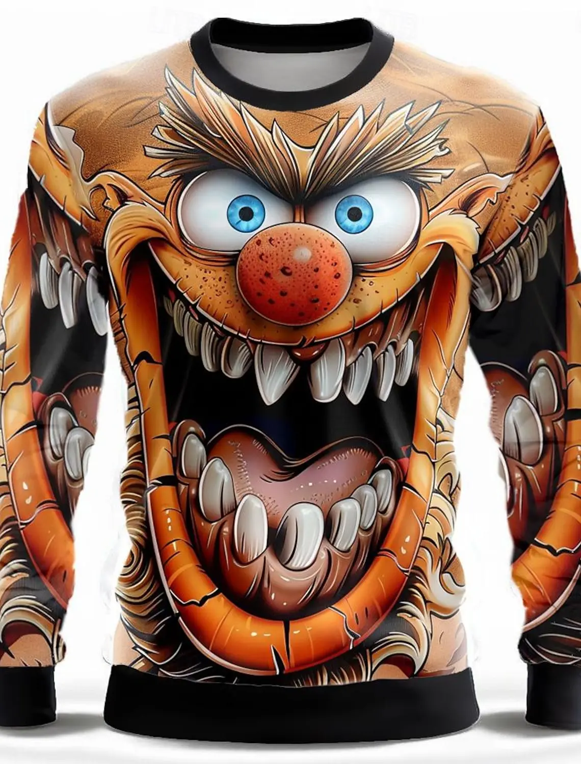 Interesting Joker Pattern Men's Fashion 3D Printed Sweatshirt Round Neck Autumn/Winter Designer Hoodie Sweatshirt Men's Clothing