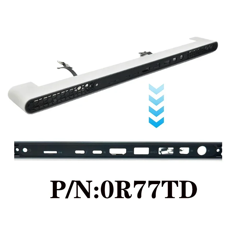 Original 95%New 0R77TD White for Alienware X16 R1  LCD Hinge Cover Heatsink Air Outlet with Light Plate